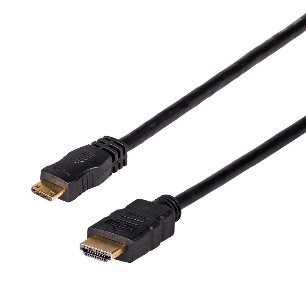 Cablu de conectare , Akyga , AK/HD/10M HDMI/miniHDMI ,1m , negru